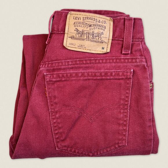 Levi's Denim - Vintage 90s Red 912 Levi’s Jeans - Slim Fit Tapered Leg - Size 26 x 30